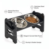 Adjustable raised dog feeding stand – view 2