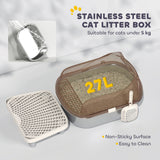Enclosed cat litter box with lid and pedal – view 5