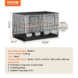 18in parakeet flight cage with divider – view 2