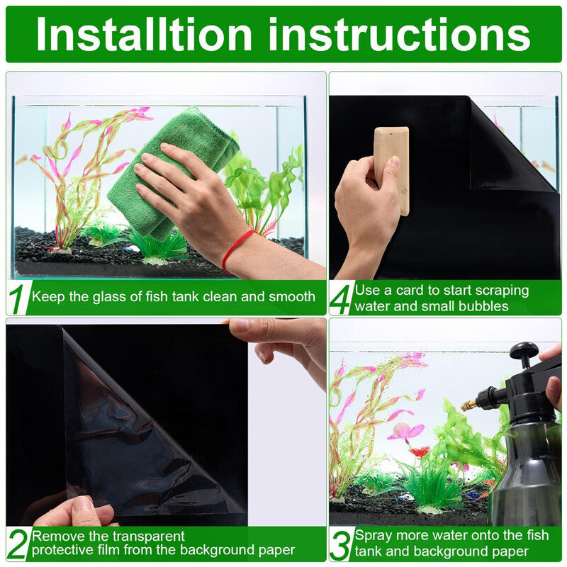 Black static-cling aquarium background – view 6