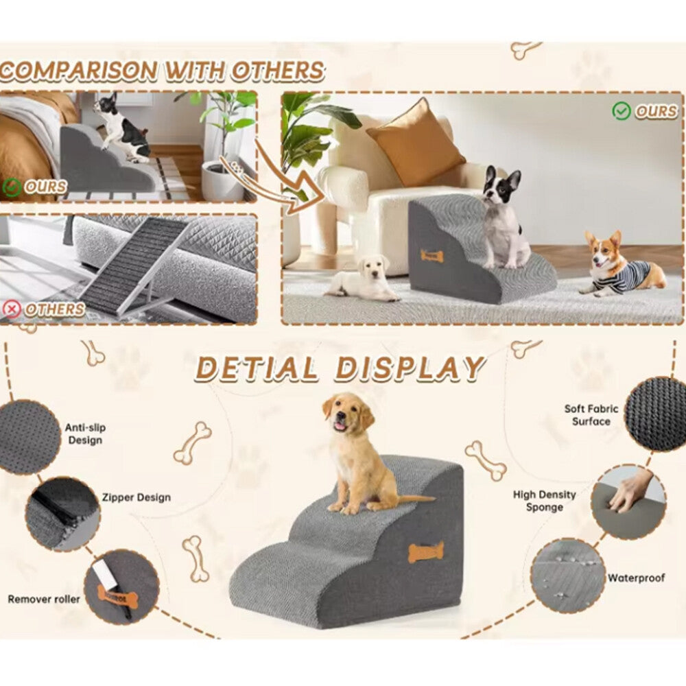 3-step portable pet stairs – view 8