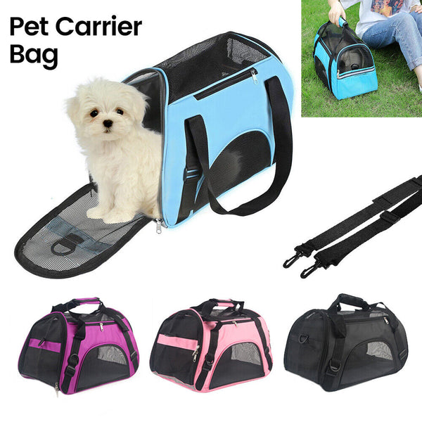 Large foldable soft pet carrier bag