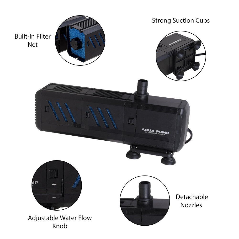 4-in-1 aquarium internal filter pump – view 5