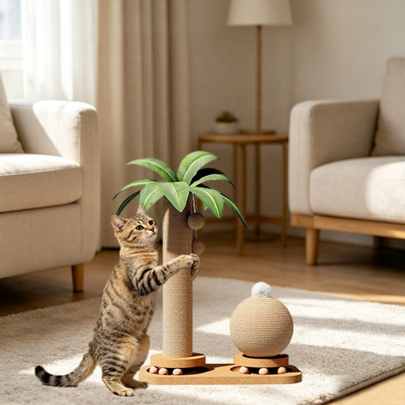 Compact sisal cat tree tower – view 3