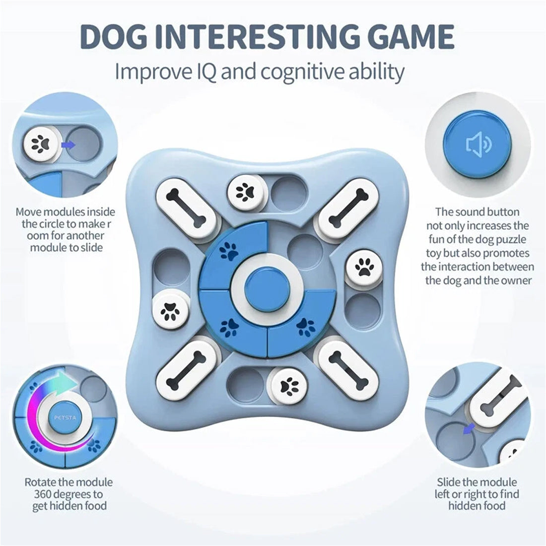 3-level dog puzzle treat toy – view 7