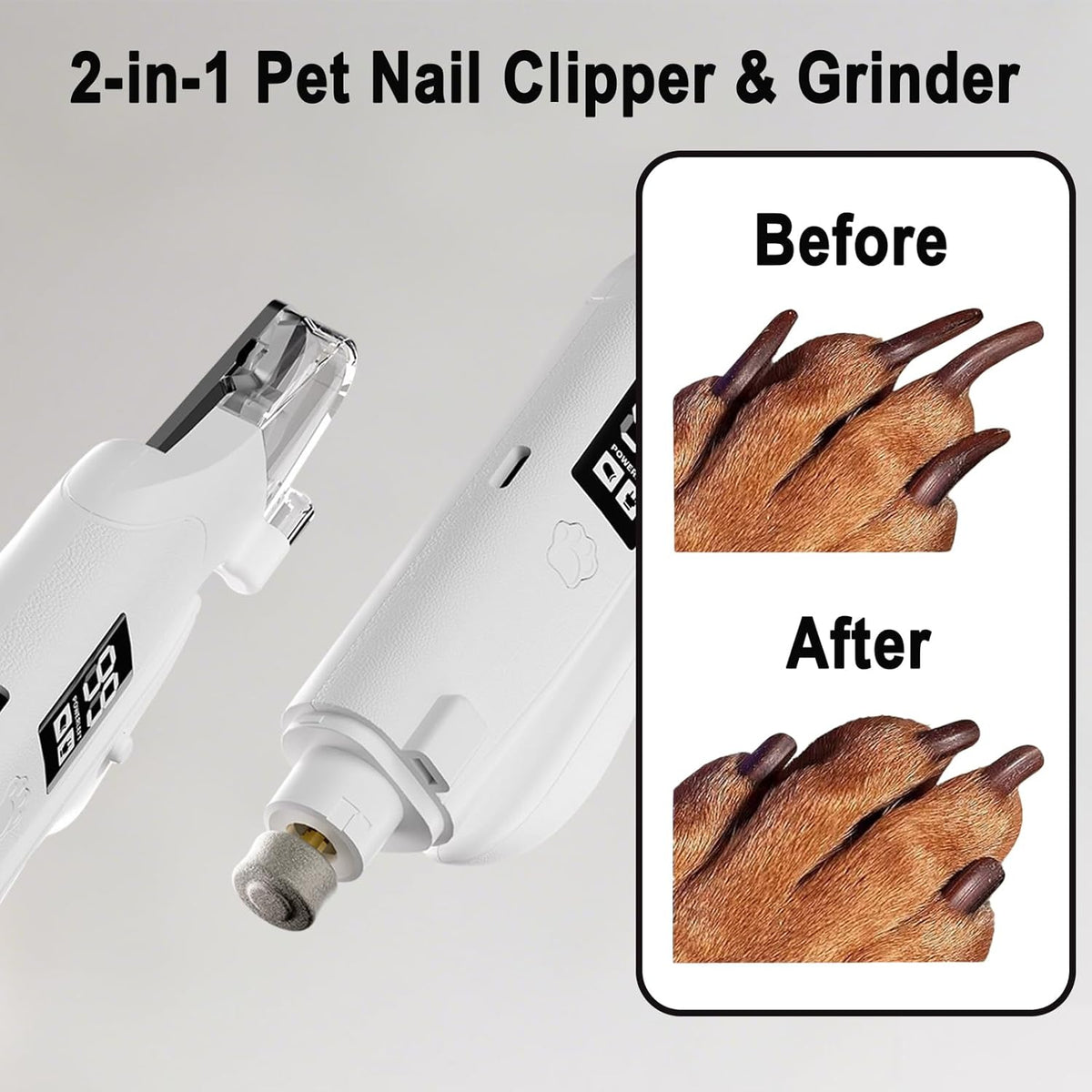 2-in-1 LED pet nail clipper and grinder – view 7