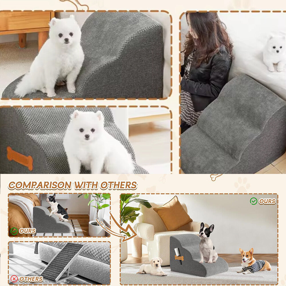 3-step portable pet stairs – view 6